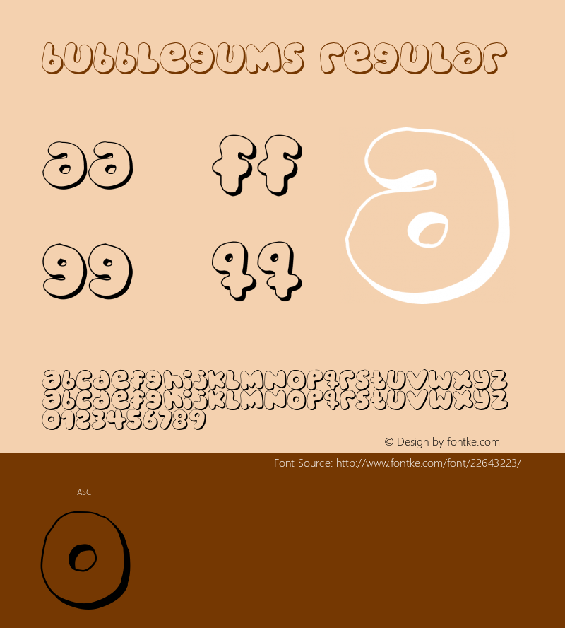 bubblegums 2 Font Sample