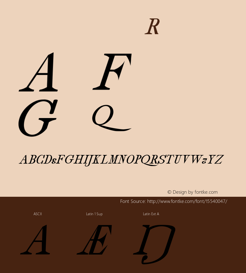 drmdozitsc8 Regular Version 001.001 Font Sample