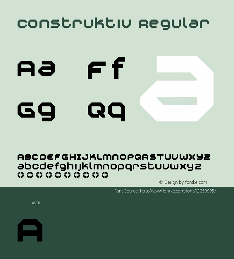 Construktiv Regular Version 1.0 Font Sample