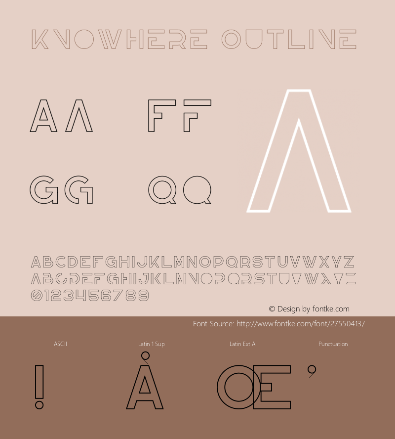 Knowhere Outline Version 1.002;Fontself Maker 3.0.0-3 Font Sample