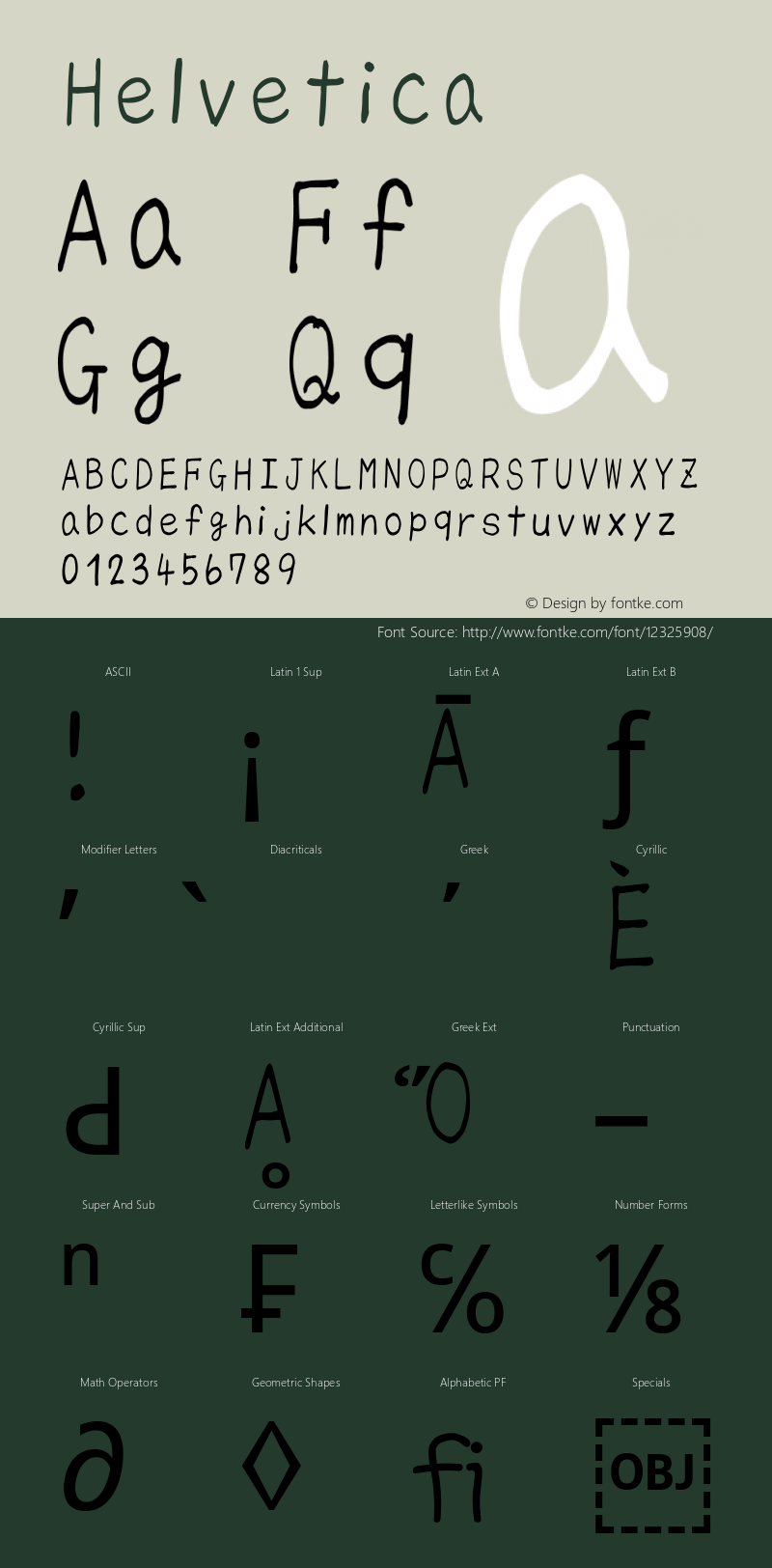 Helvetica 粗斜体 9.0d4e1 Font Sample