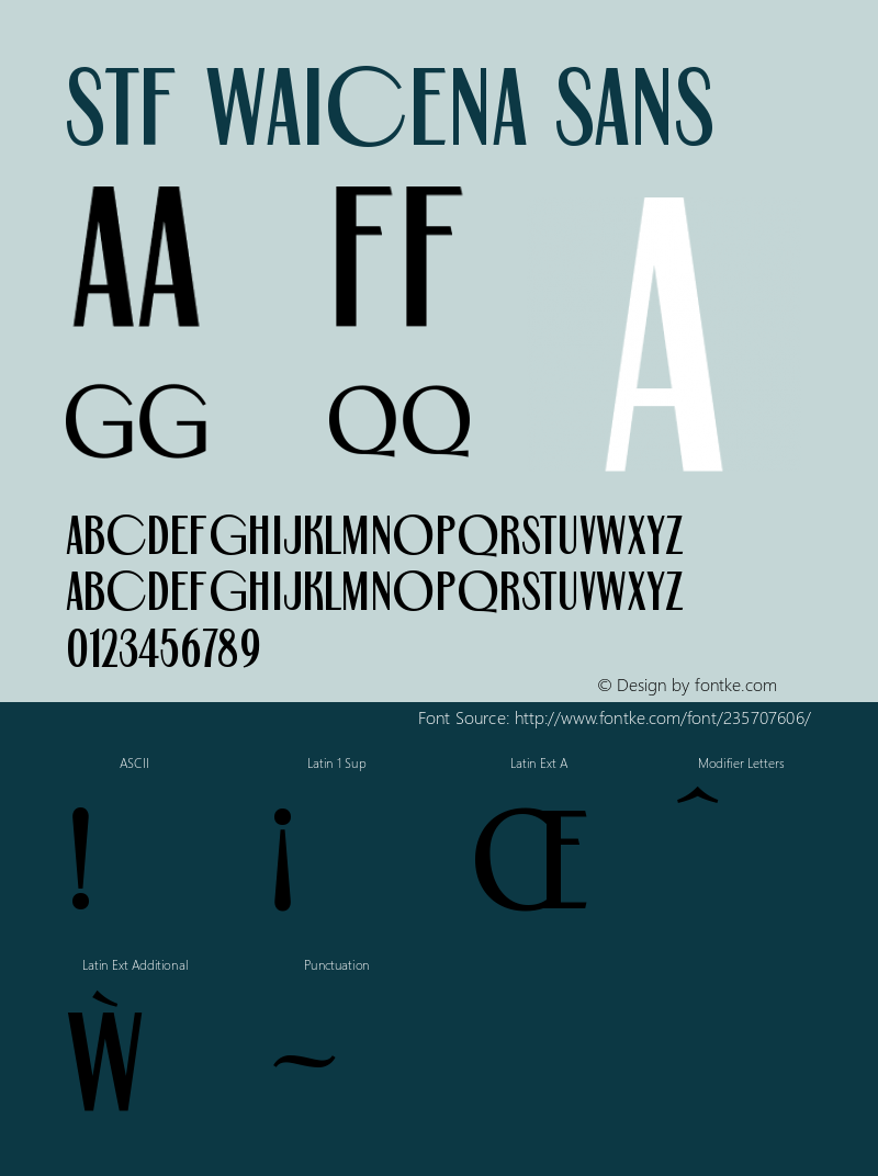 STF Waicena Sans Version 1.000;FEAKit 1.0图片样张