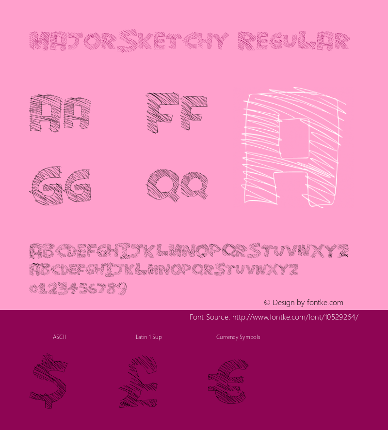 MajorSketchy Regular Version 1.00 December 3, 2013, initial release Font Sample