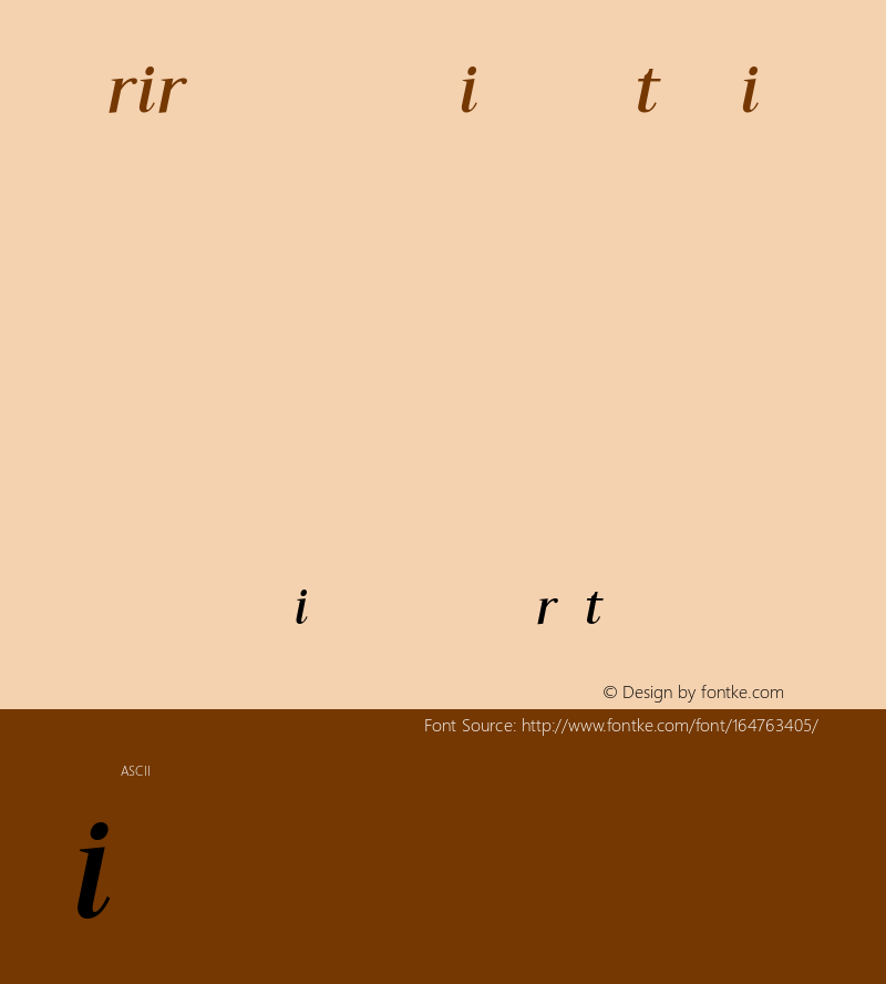 Trirong Medium Italic Version 1.001 Font Sample