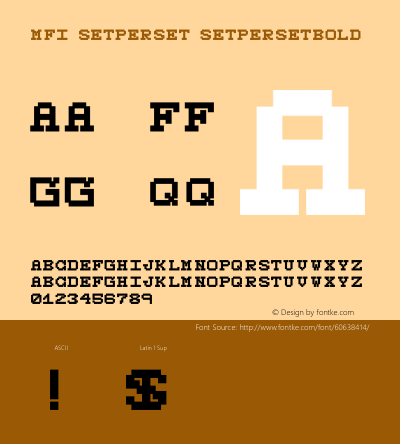 MFI Setperset Bold Version 0 Font Sample