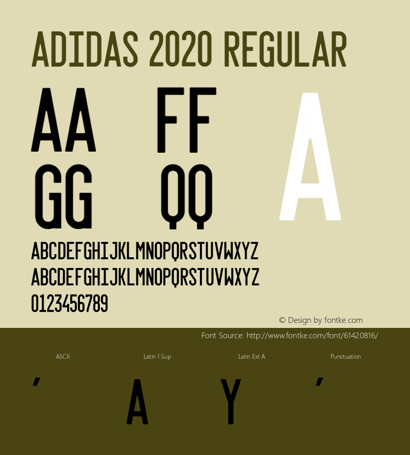 Adidas 2020 Version 1.002;Fontself Maker 3.4.0 Font Sample