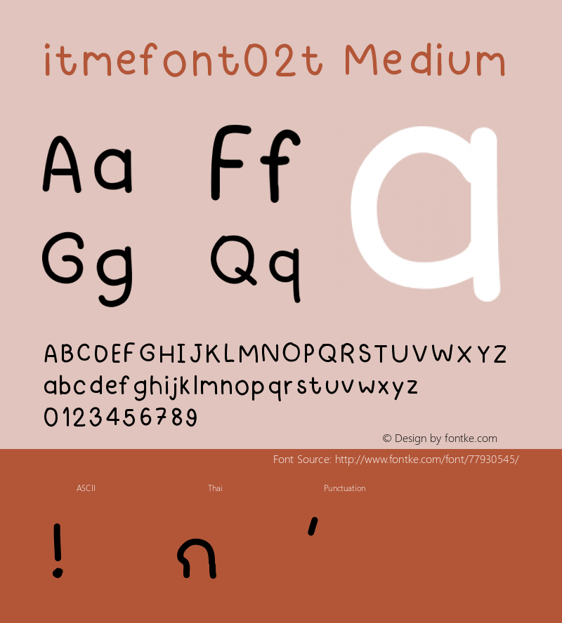 itmefont02t Version 001.000 Font Sample