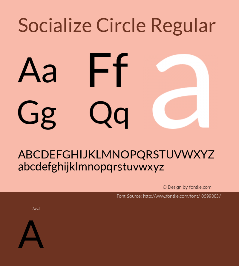 Socialize Circle Regular Socialize: 2014 Font Sample