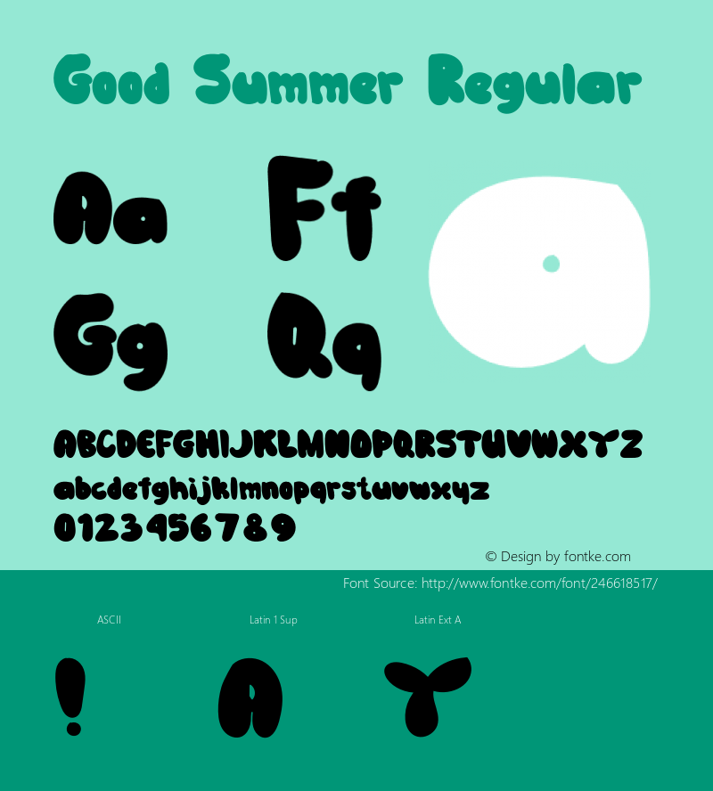 Good Summer Version 1.001;Fontself Maker 3.5.7图片样张