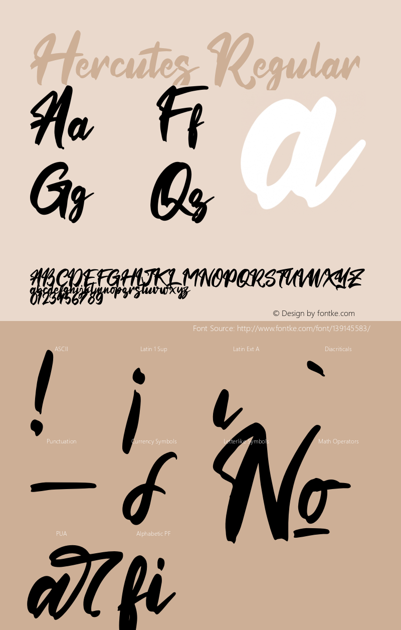 Hercutes Version 1.00;March 27, 2021;FontCreator 13.0.0.2683 64-bit Font Sample