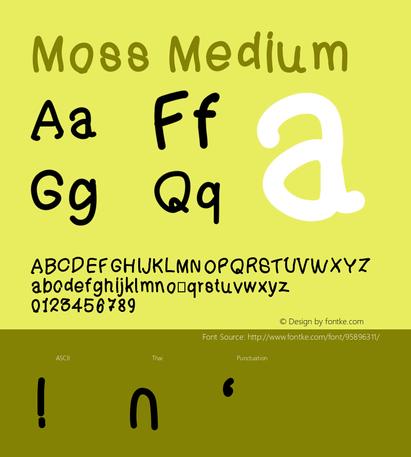 Moss Version 001.000 Font Sample