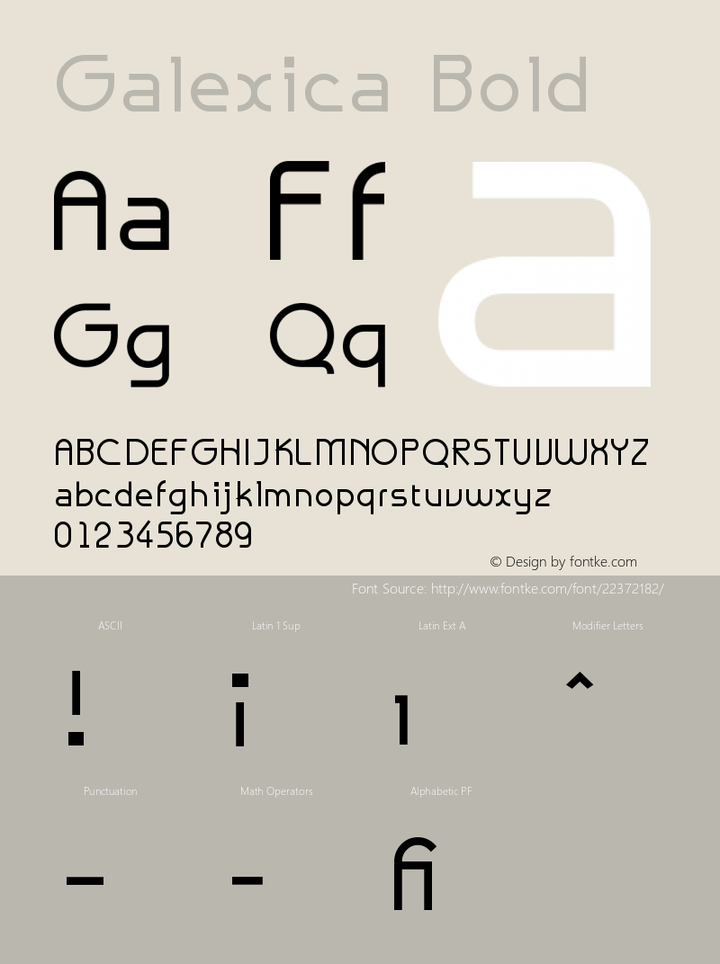 Galexica-Bold 001.000 Font Sample