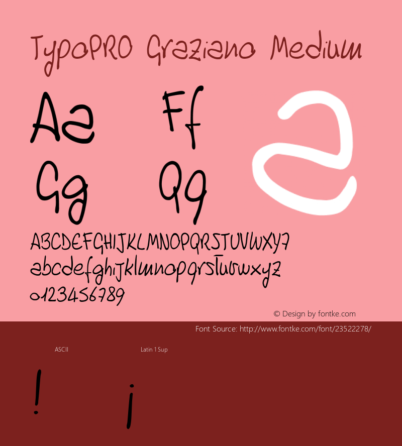 TypoPRO Graziano Version 001.000 Font Sample