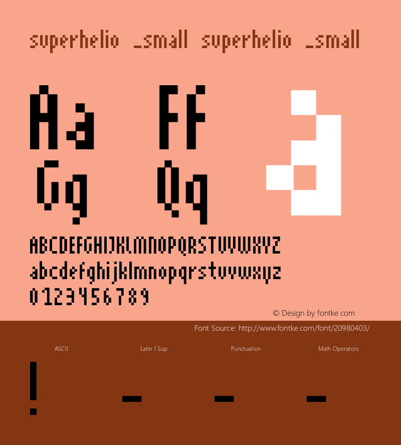 superhelio _small Macromedia Fontographer 4.1.5 06.10.2001 Font Sample