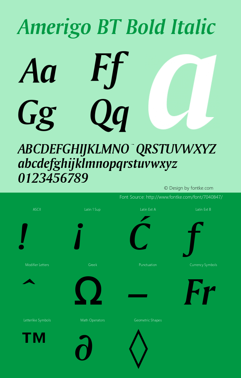 Amerigo BT Bold Italic mfgpctt-v1.53 Monday, February 1, 1993 12:13:20 pm (EST) Font Sample