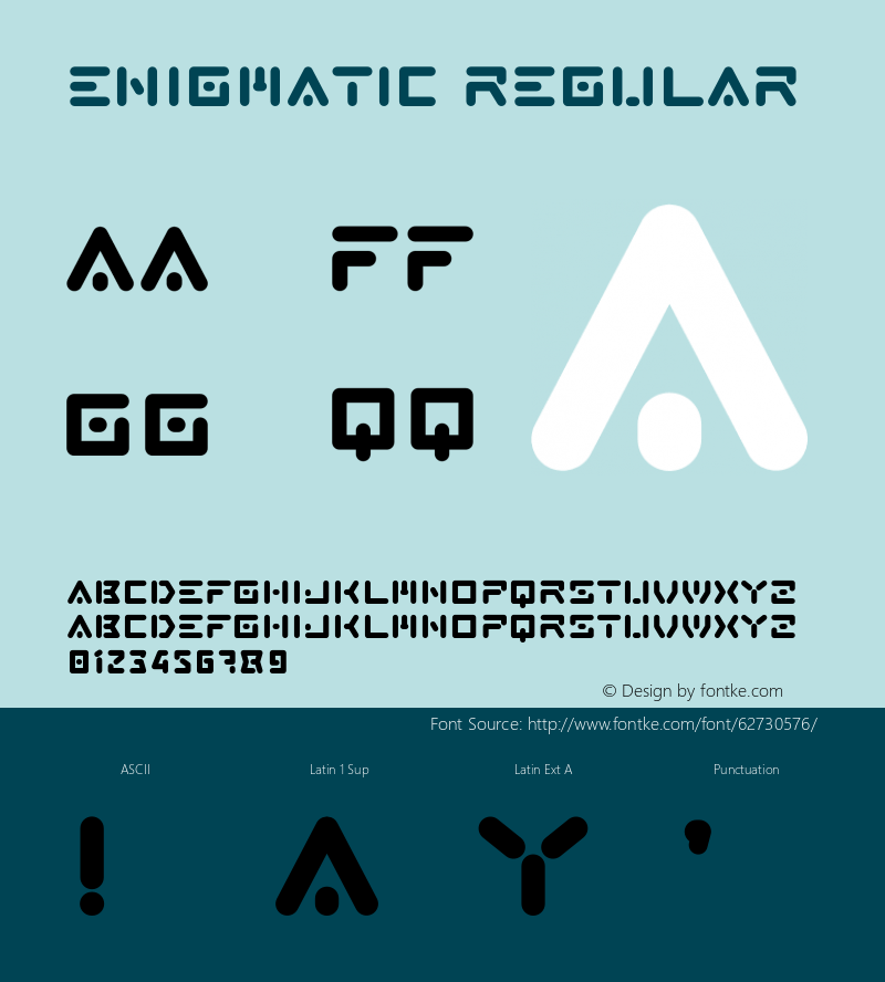 Enigmatic Version 1.002;Fontself Maker 3.5.1 Font Sample