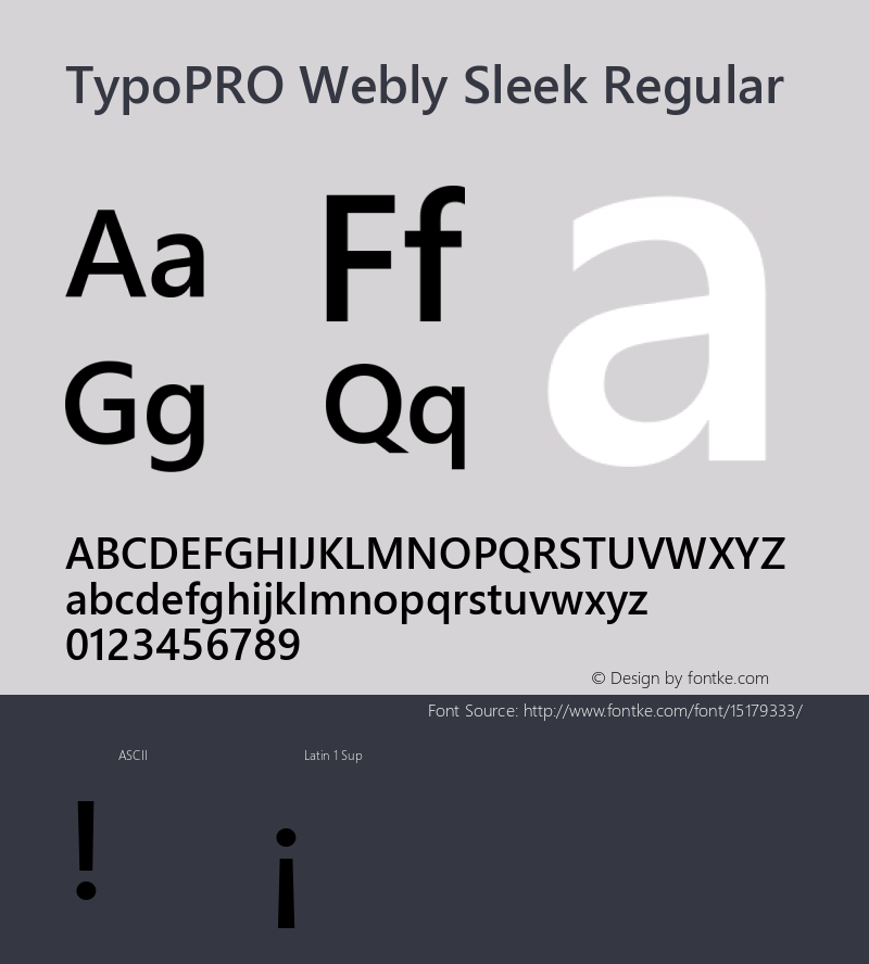 TypoPRO Webly Sleek Regular Version 0.10 January 23, 2013 Font Sample