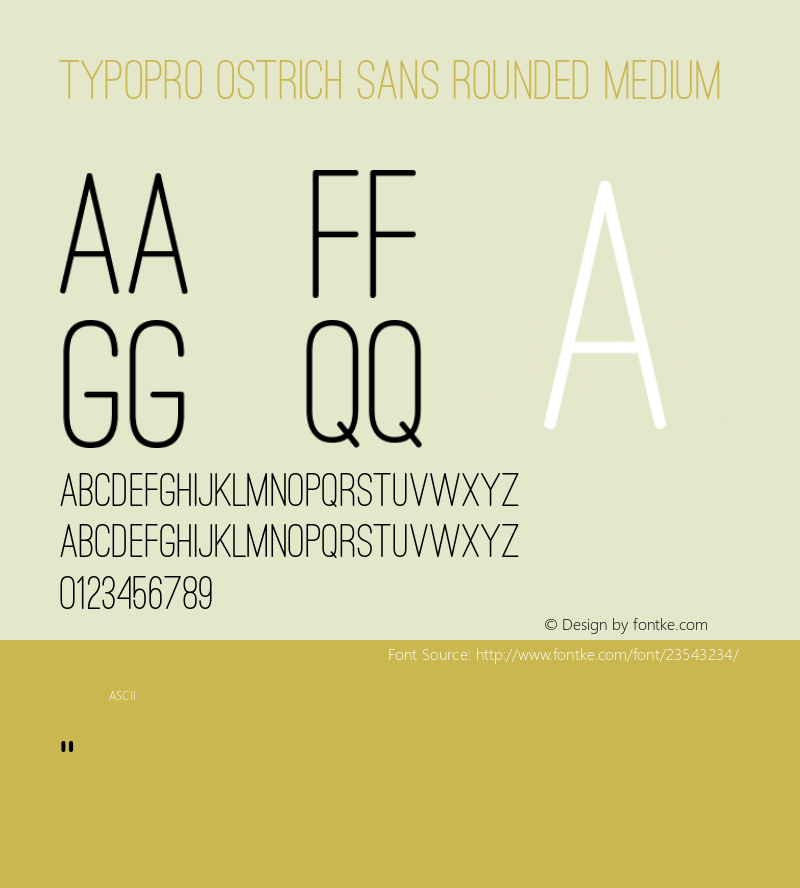 TypoPRO Ostrich Sans Rounded Medium Version 1.001;PS 001.001;hotconv 1.0.70;makeotf.lib2.5.58329 Font Sample