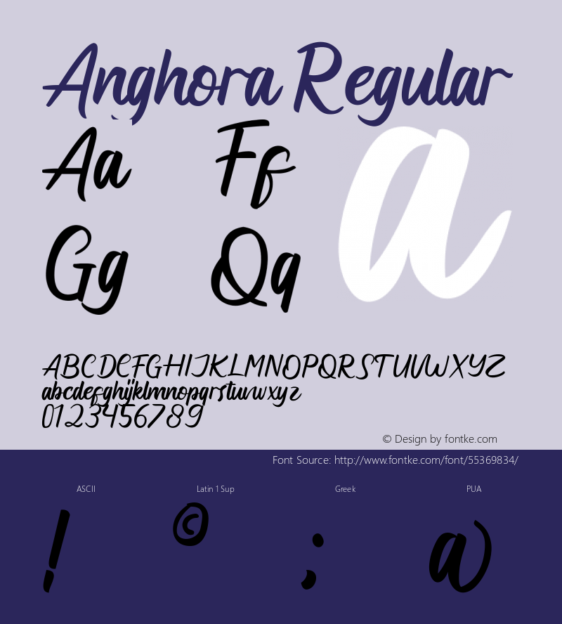 Anghora Version 1.00;February 16, 2020;FontCreator 11.5.0.2427 64-bit Font Sample