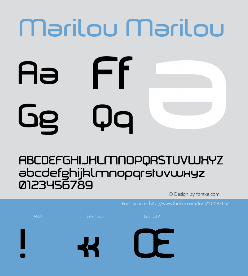 Marilou Marilou Version 1.000 Font Sample