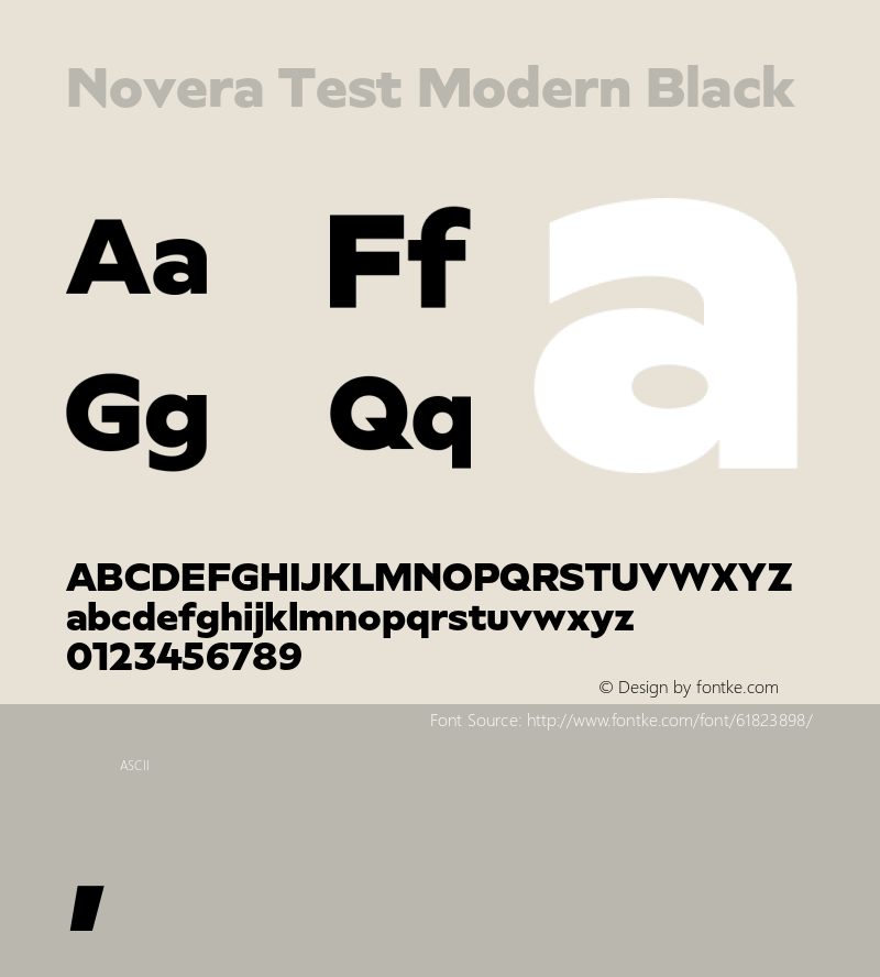 Novera Test Modern Black Version 1.000;hotconv 1.0.109;makeotfexe 2.5.65596 Font Sample