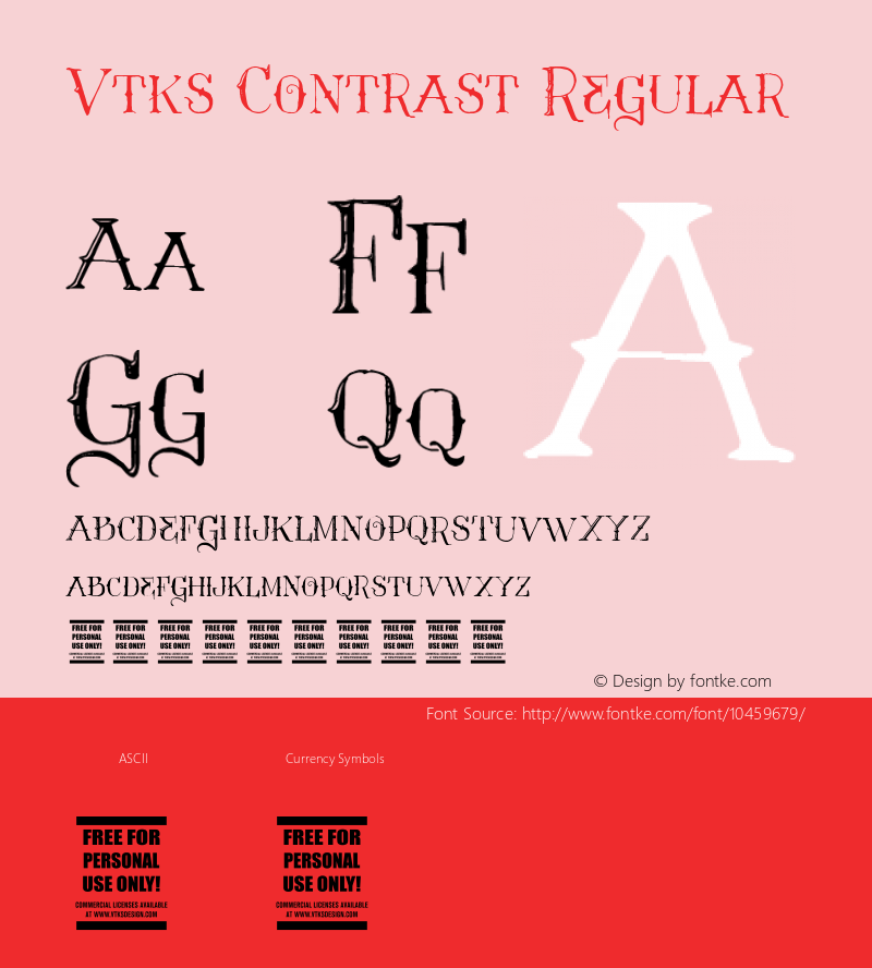 Vtks Contrast Regular Version 1.00 December 13, 2012, initial release Font Sample