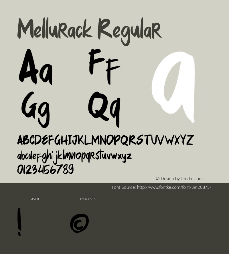 MellurackRegular Version 1.006;Fontself Maker 3.2.2 Font Sample