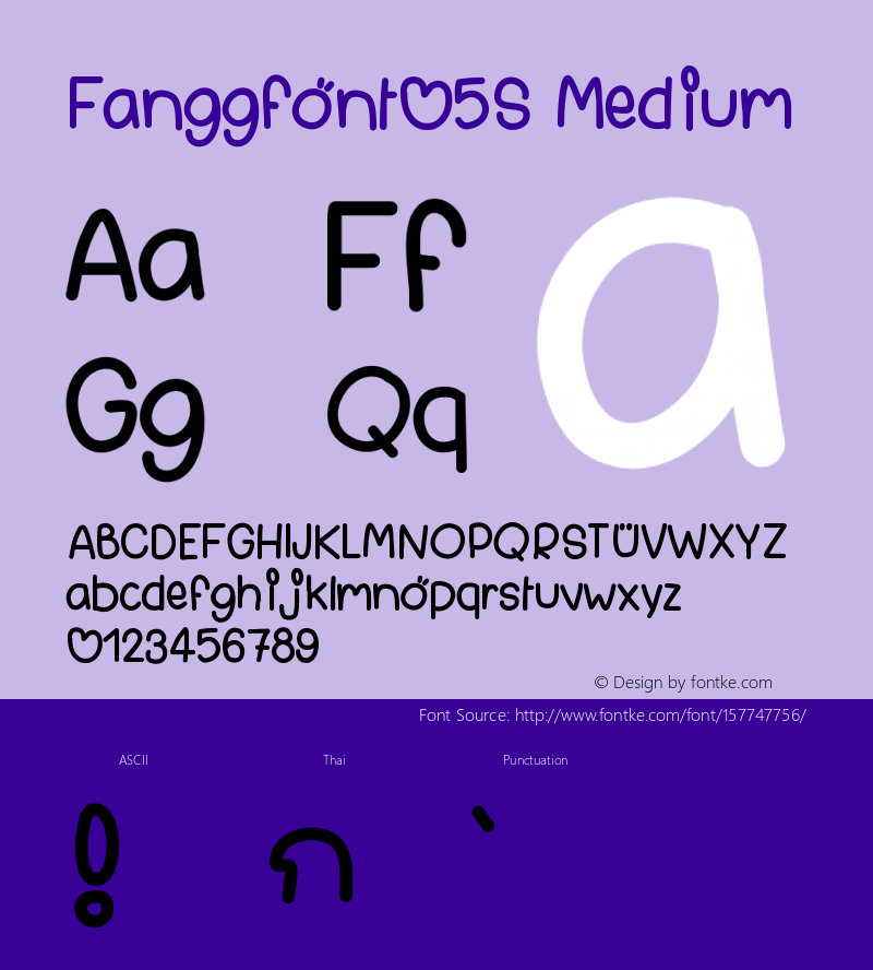 Fanggfont05S Version 001.000 Font Sample