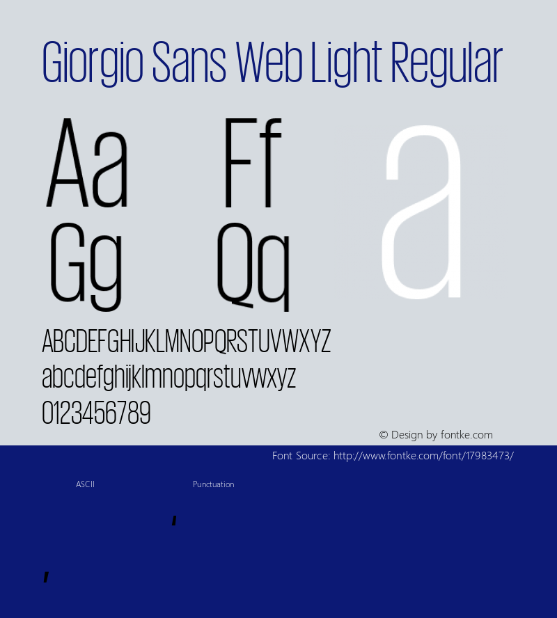 Giorgio Sans Web Light Regular Version None 2012 Font Sample