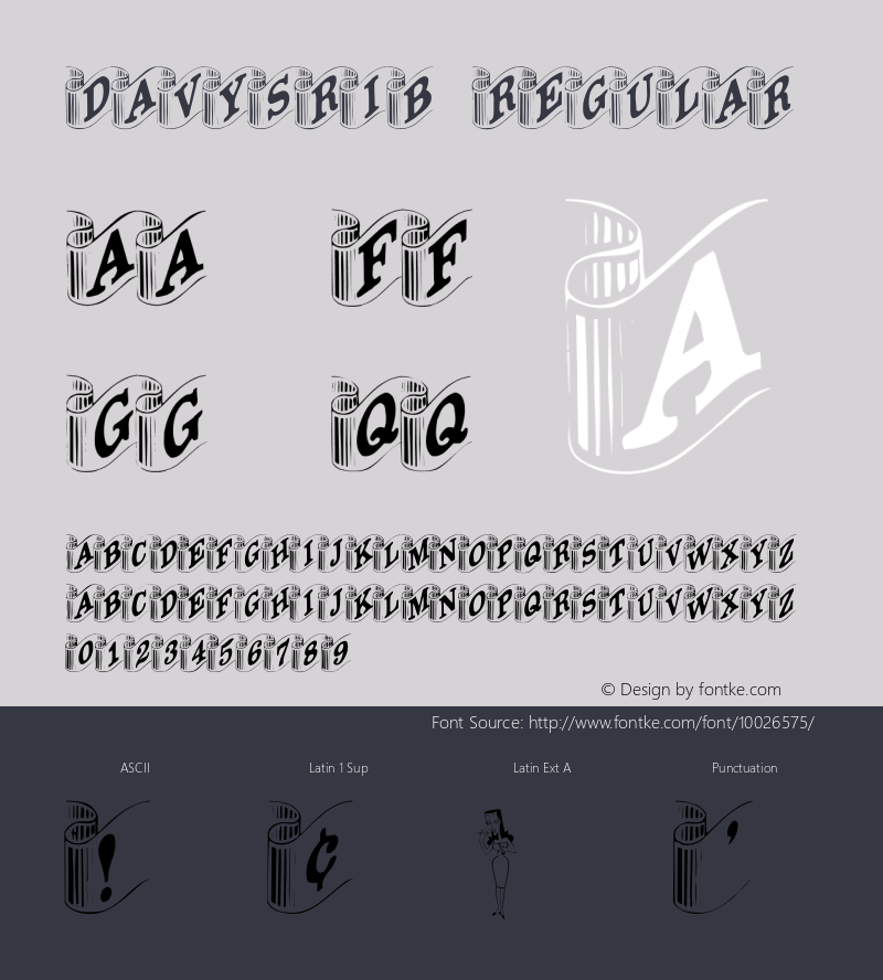 DavysRib Regular Altsys Metamorphosis:4/30/93 Font Sample