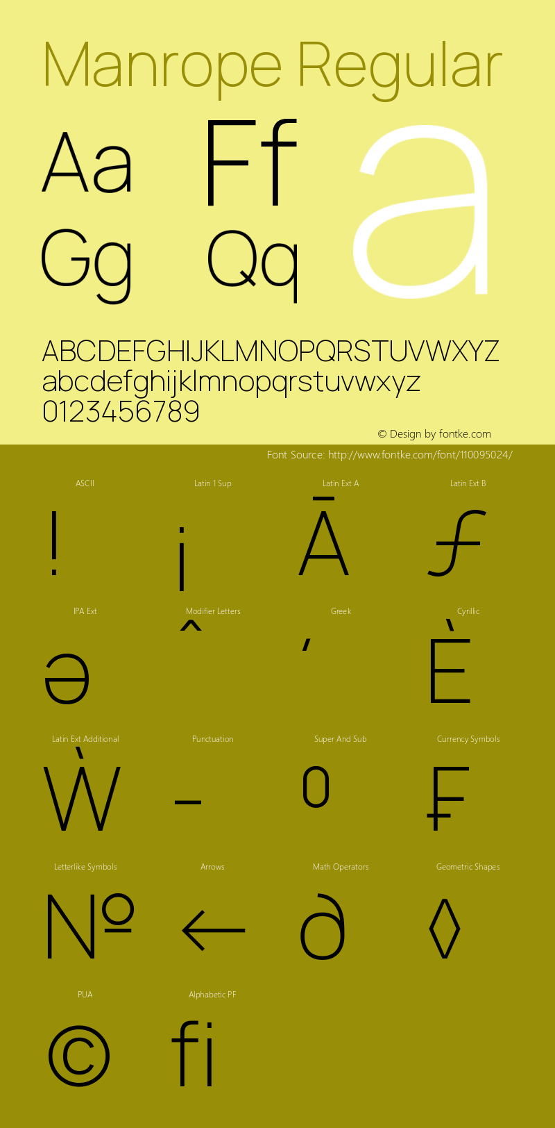 Manrope Version 4.503 Font Sample