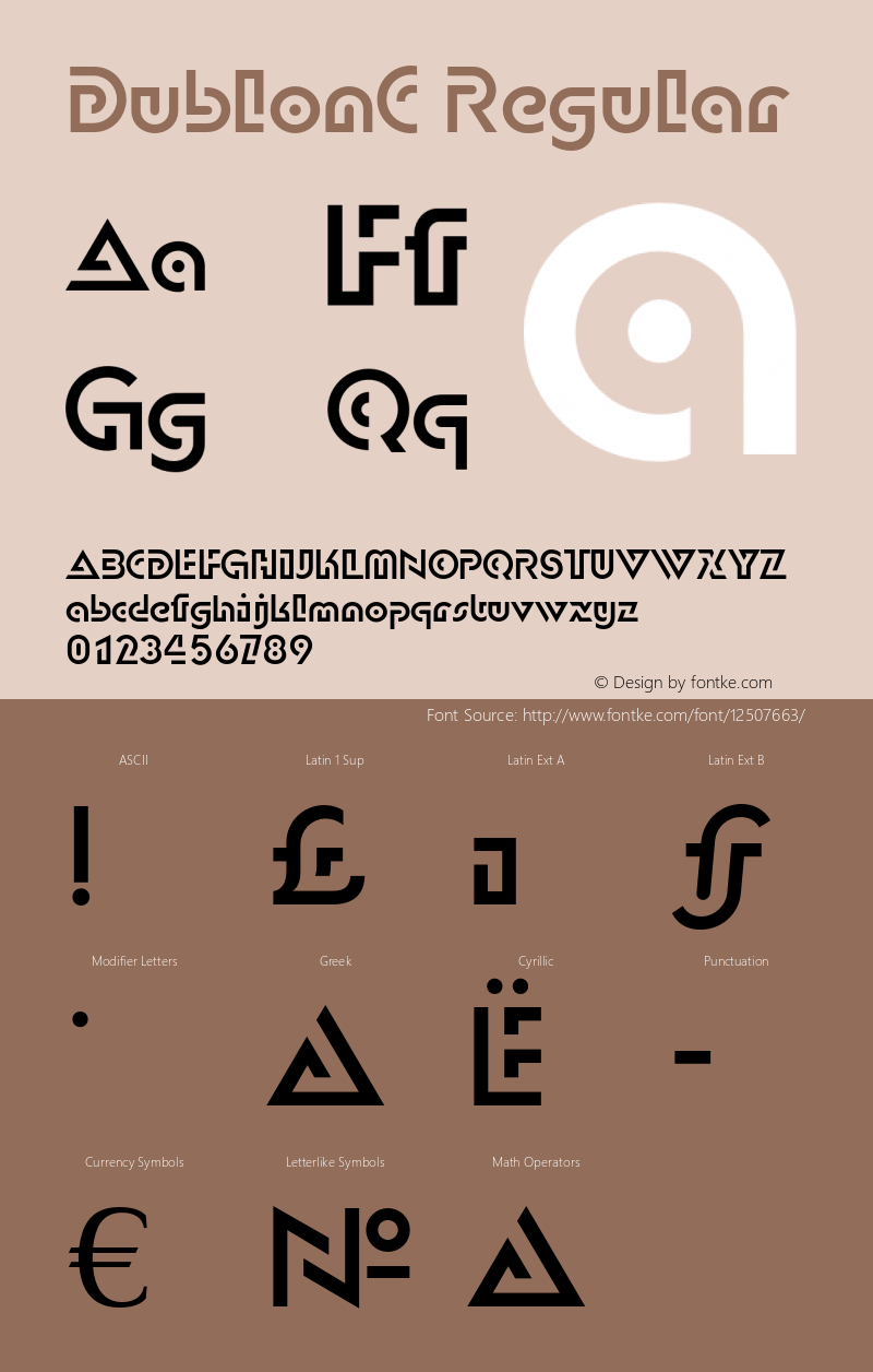 DublonC Regular OTF 1.0;PS 001.000;Core 116;AOCM 1.0 28 Font Sample