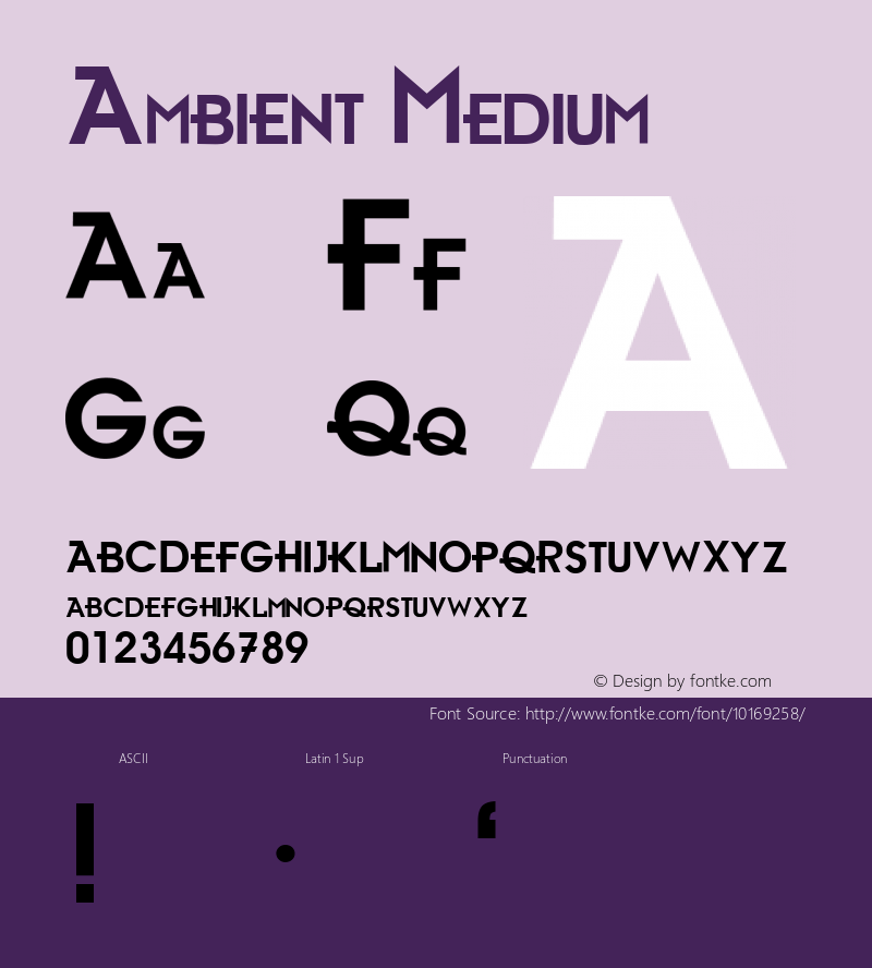 Ambient Medium 001.000 Font Sample