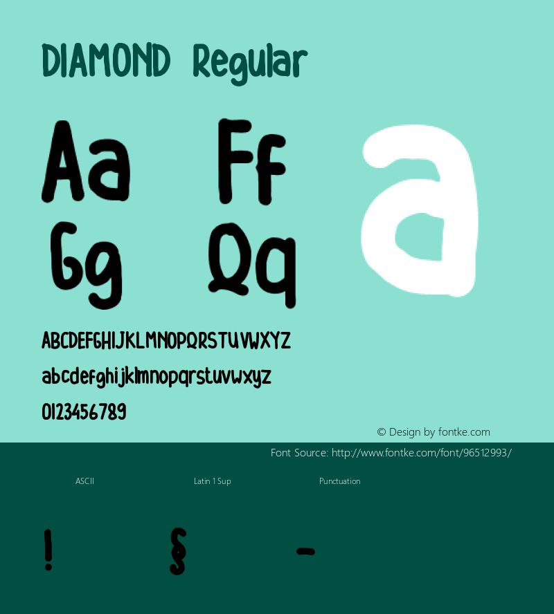 DIAMOND 1.0 Font Sample