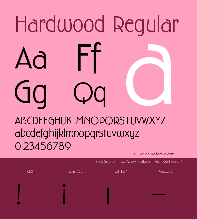 Hardwood 001.001 Font Sample