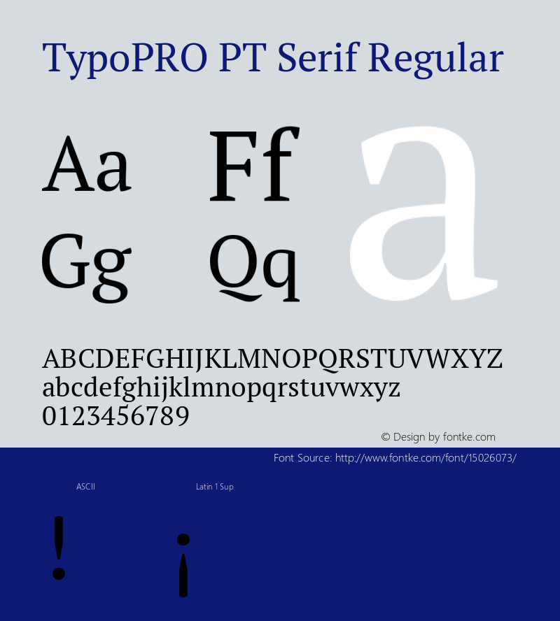 TypoPRO PT Serif Regular Version 1.002 Font Sample