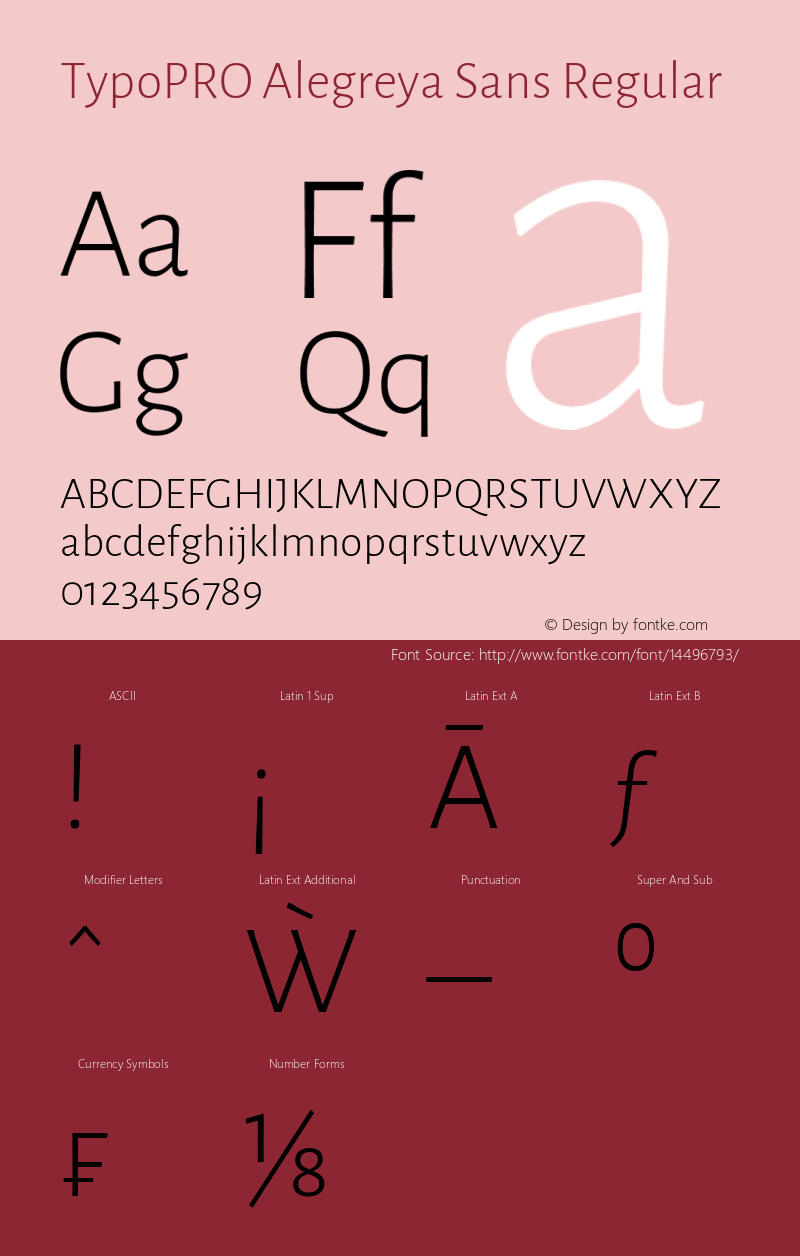 TypoPRO Alegreya Sans Regular Version 1.000;PS 001.000;hotconv 1.0.70;makeotf.lib2.5.58329 DEVELOPMENT Font Sample