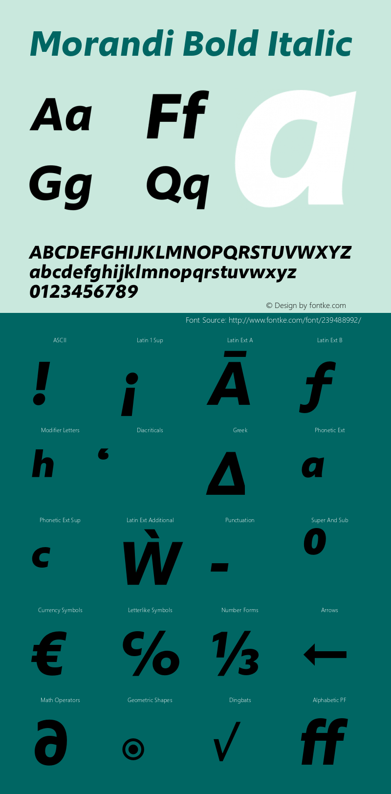 Morandi Bold Italic Version 1.22, build 12, s3图片样张