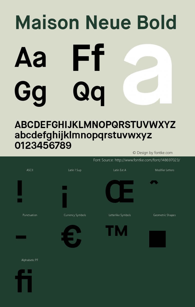 Maison Neue Bold 2.001 Font Sample