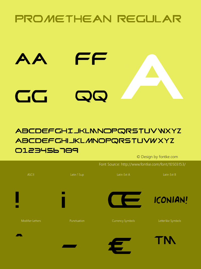 Promethean Regular 001.000 Font Sample