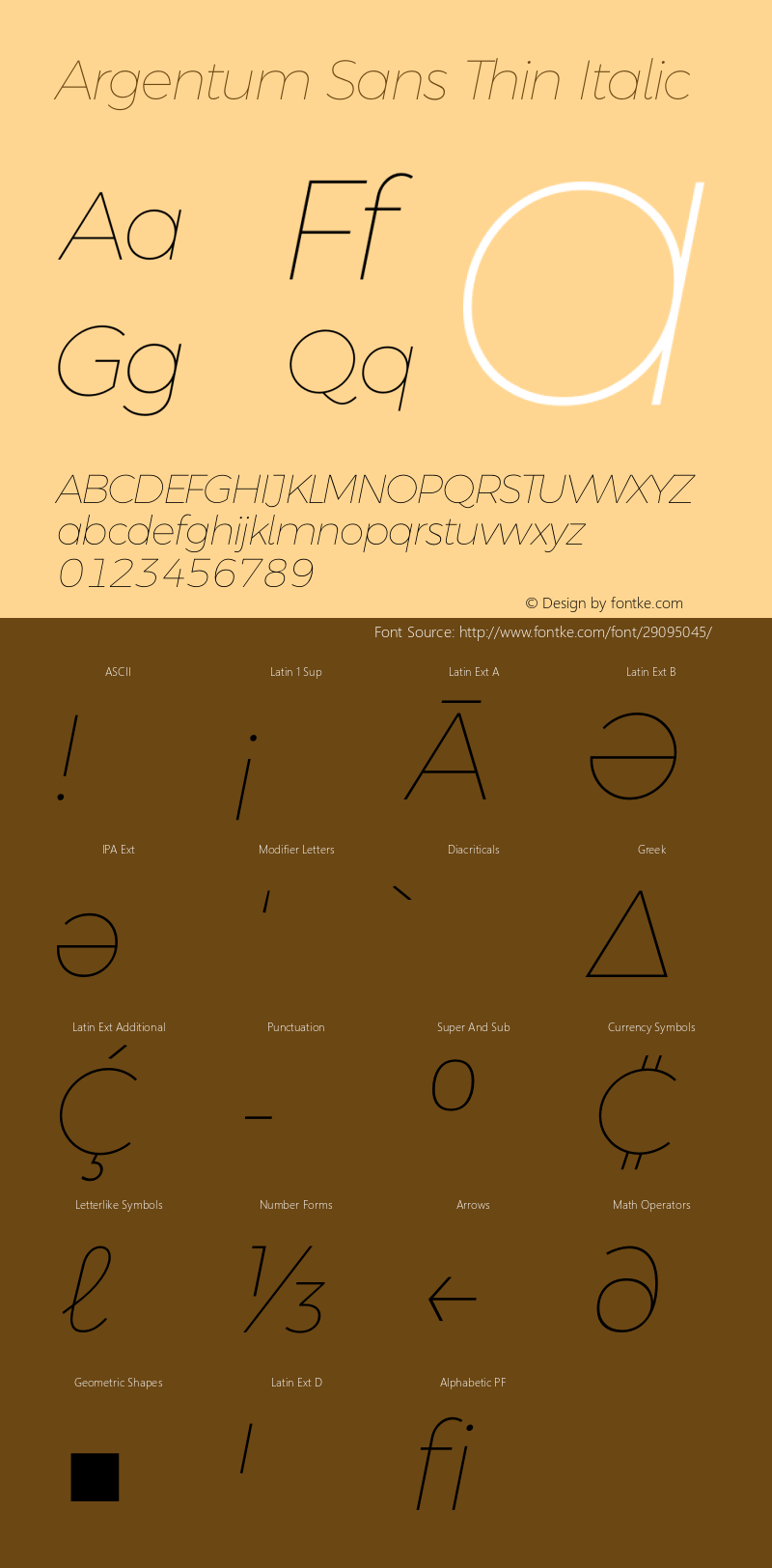 Argentum Sans Thin Italic Version 5.001;March 29, 2019;FontCreator 11.5.0.2425 64-bit Font Sample