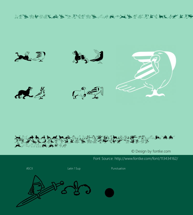 Linotype Invasion W95 Animals Version 2.00 Font Sample