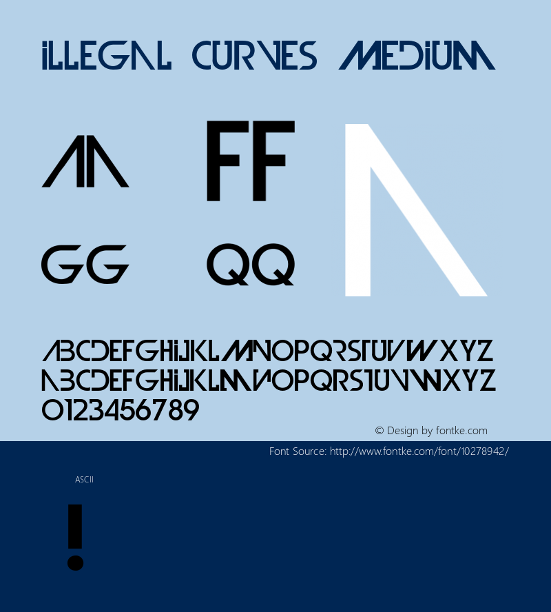 Illegal Curves Medium Version 001.000 Font Sample