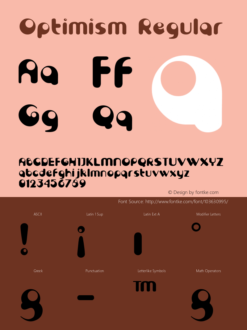 Optimism W05 Regular Version 4.10 Font Sample