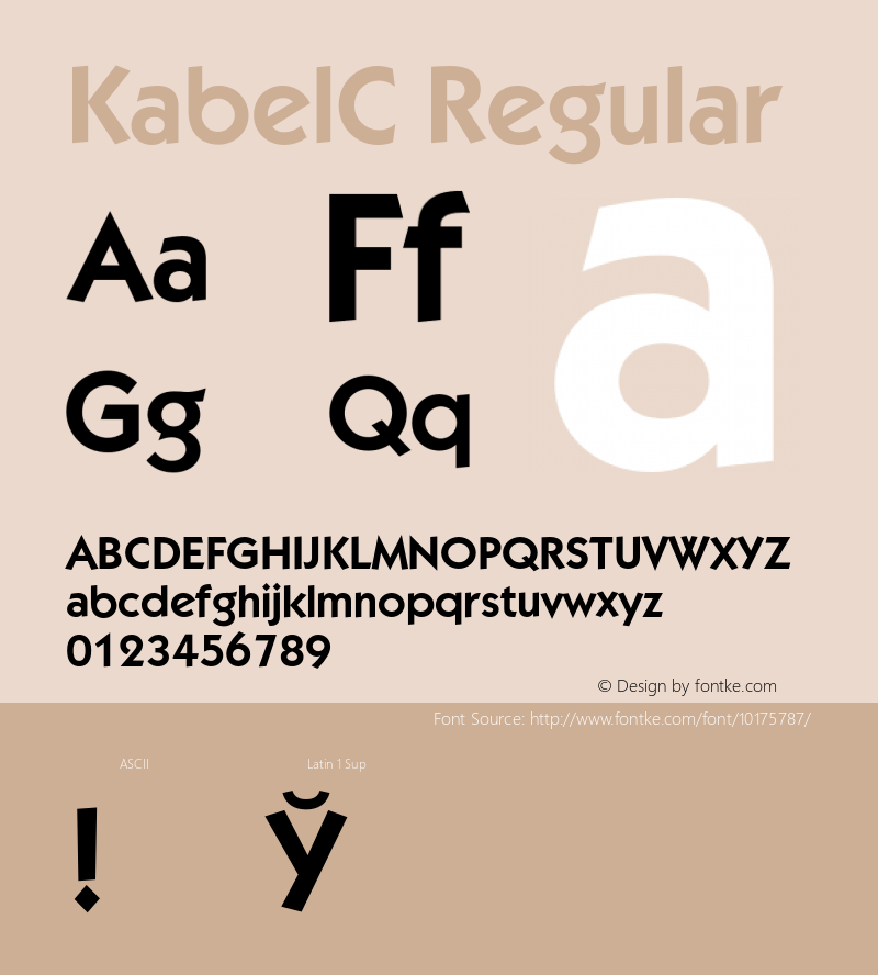 KabelC Regular 001.000 Font Sample