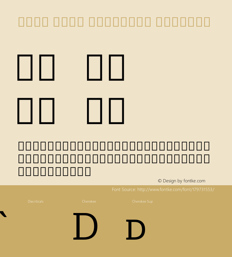 Noto Sans Cherokee Regular Version 2.000; ttfautohint (v1.8.4) -l 8 -r 50 -G 200 -x 14 -D cher -f none -a qsq -X 