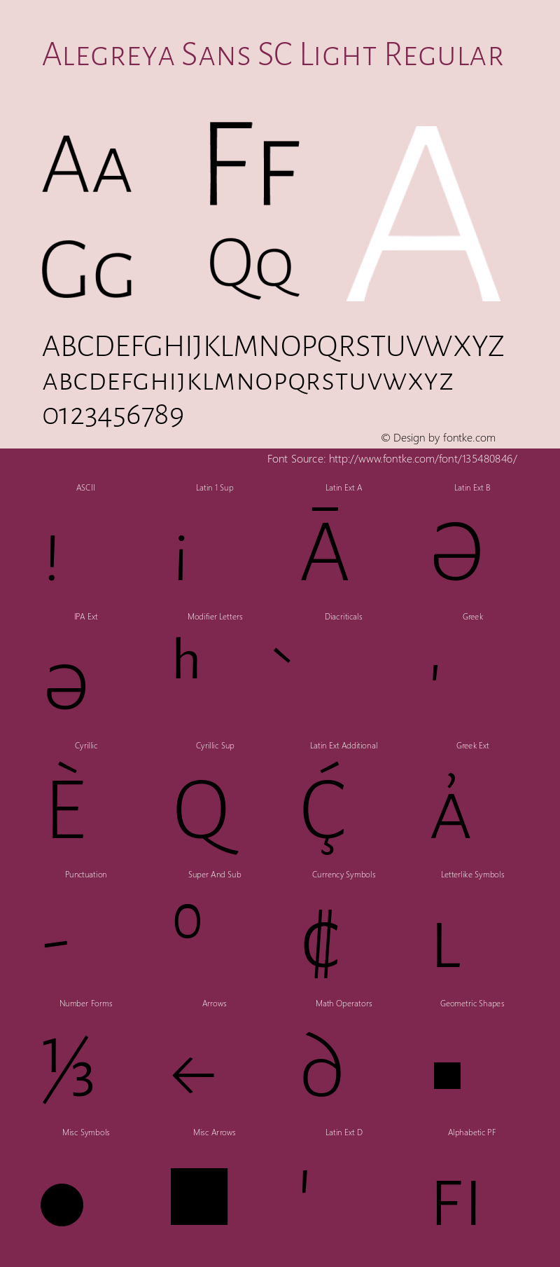 Alegreya Sans SC Light Version 2.003; ttfautohint (v1.6) Font Sample