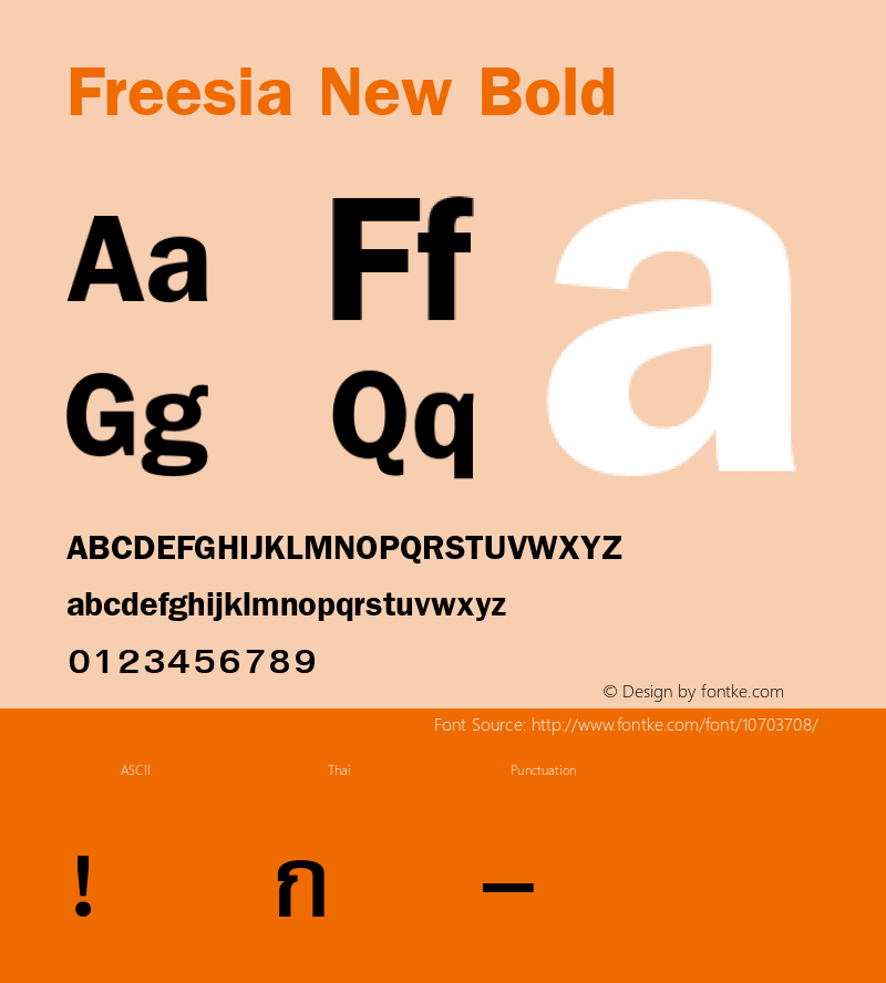 Freesia New Bold 001.000 Font Sample