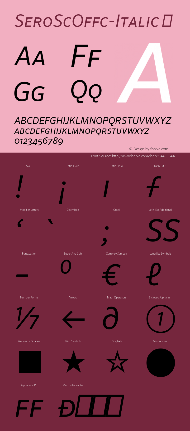 ☞Sero SC Offc Italic Version 7.504; 2011; Build 1023;com.myfonts.easy.fontfont.sero.offc-regular-italic-sc.wfkit2.version.4d3e图片样张