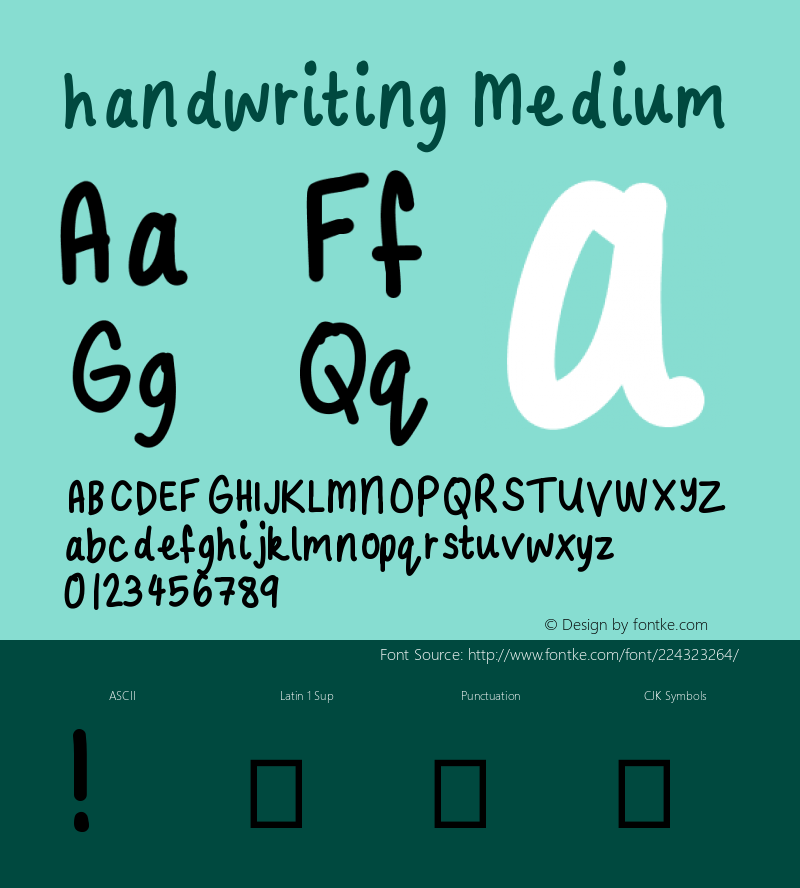 handwriting Version 001.000图片样张